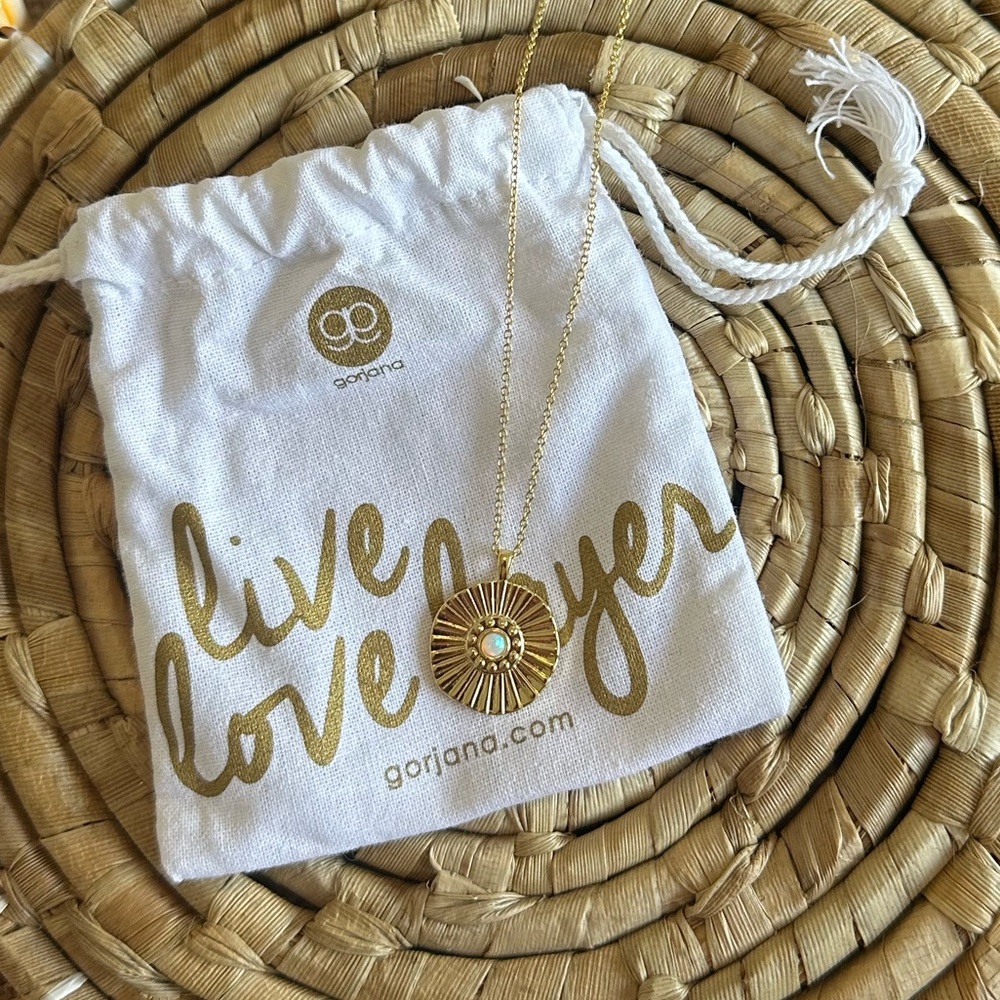 Gorjana Sunburst Coin Necklace